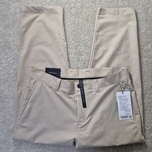 Lululemon Pants Mens 36X27 Beige Relaxed Tapered Ankle Trouser Performance Golf